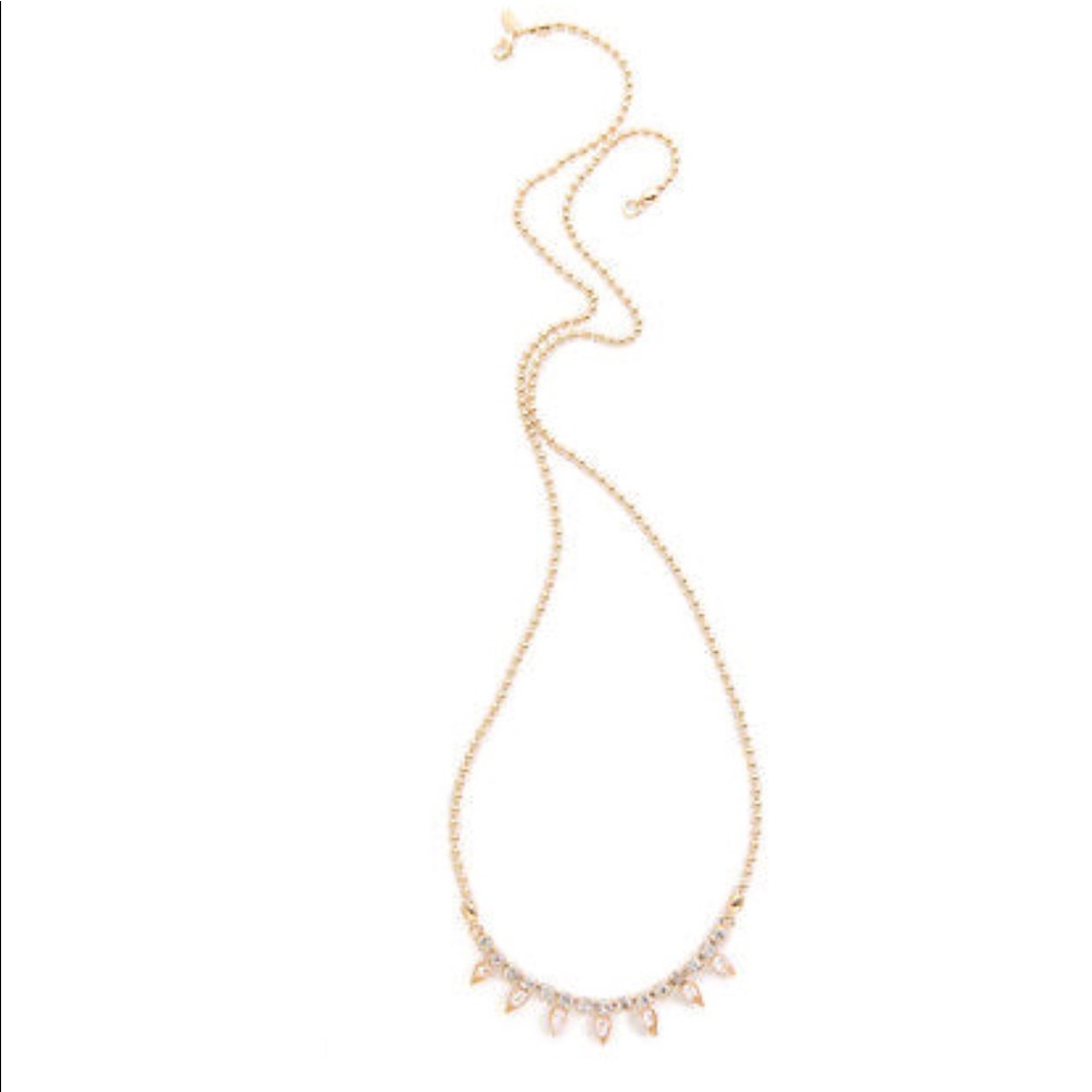 Club Monaco opal layering spike necklace